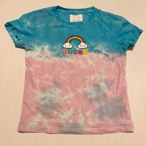 GUESS x FriendsWithYou Tshirt Tie Dye Womens Crop Baby Tee Size XS Shirt